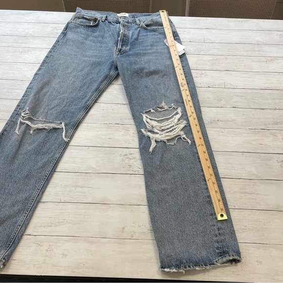 Agolde 90'S PINCH WAIST HIGH RISE STRAIGHT
$198 Size 30 trashed holes rips - Picture 8 of 12
